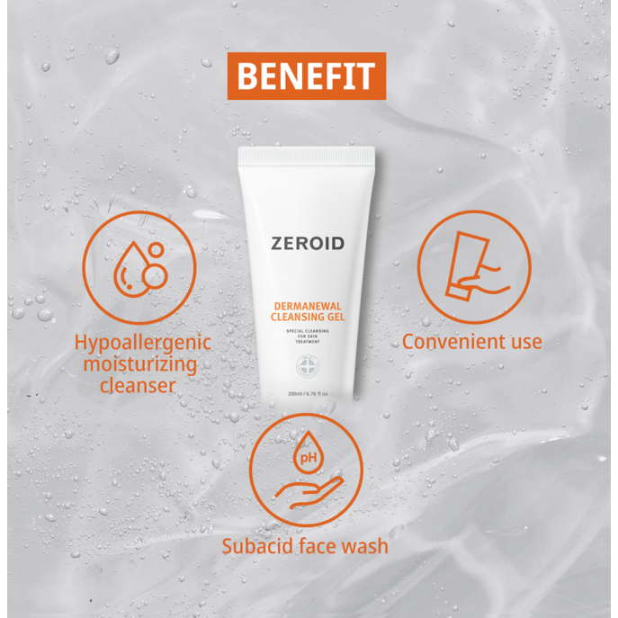 Zeroid Dermanewal Cleansing Gel 200ml