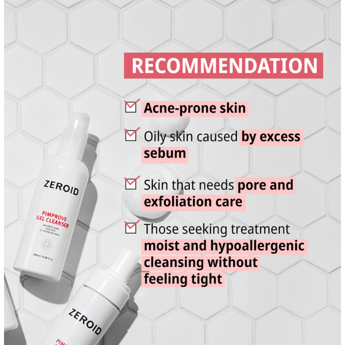 Zeroid Pimprove Gel Cleanser 180ml