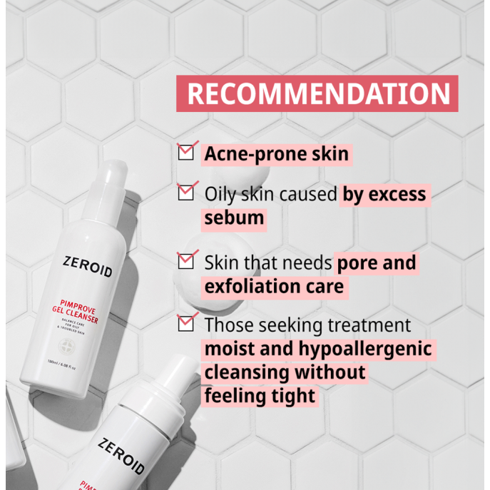 Zeroid Pimprove Gel Cleanser 180ml